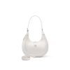 Half moon simple leather women's shoulder bag