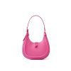 Half moon simple leather women's shoulder bag