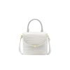 Women's crocodile textured leather shoulder bag