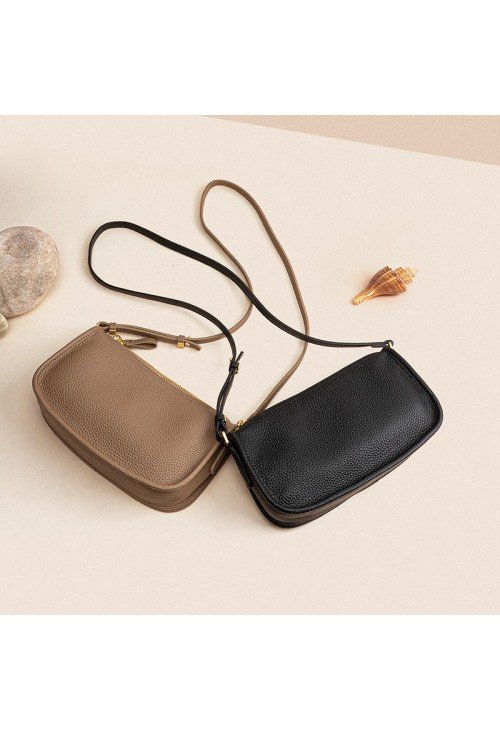 SB33-3-500x731-1 Pebbled leather women's shoulder bag