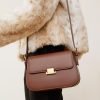 Luxurious smooth leather women's shoulder bag