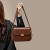 Luxurious smooth leather women's shoulder bag