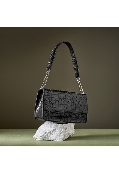 SB35-2-500x731-1 High quality crocodile textured leather women's shoulder bag