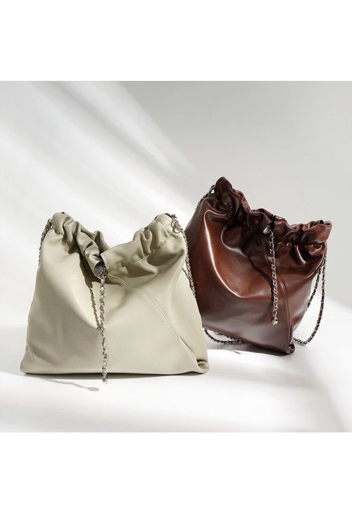 SB38-3-500x731-1 Classic chain pleated leather women's shoulder bag