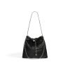 Classic chain pleated leather women's shoulder bag