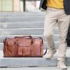 Vintage leather large capacity travel bag