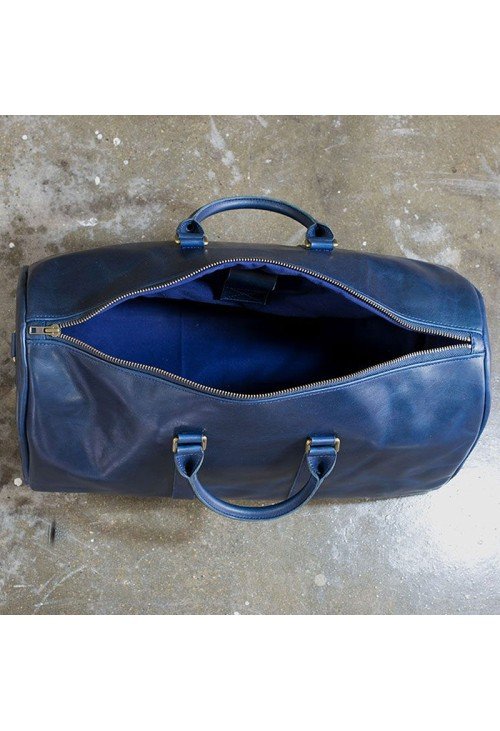 TB04-3-500x731-1 Blue quilted large capacity leather travel bag