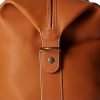 Vintage brown large capacity leather travel bag