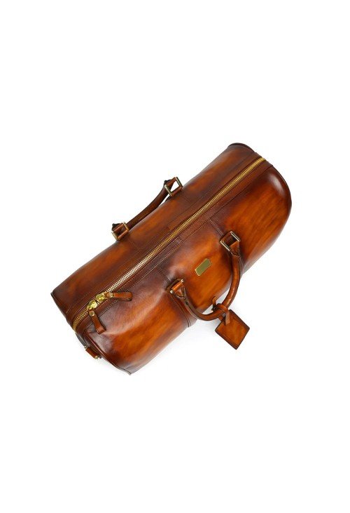 TB07-3-500x731-1 Tan hand-painted leather large-capacity travel bag
