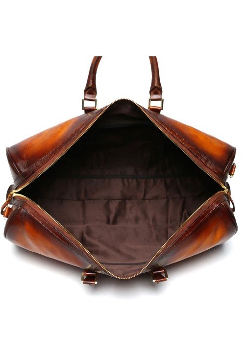 TB07-4-500x731-1 Tan hand-painted leather large-capacity travel bag