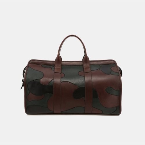 Camouflage leather waterproof large capacity travel bag