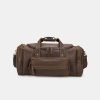 Vintage dark brown portable leather travel bag