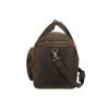 Vintage dark brown portable leather travel bag