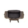 Vintage dark brown portable leather travel bag