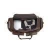Brown soft leather large capacity travel bag