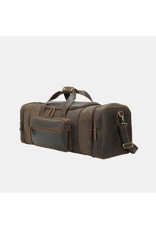 TB17-1-500x731-1 Distressed textured leather large travel bag