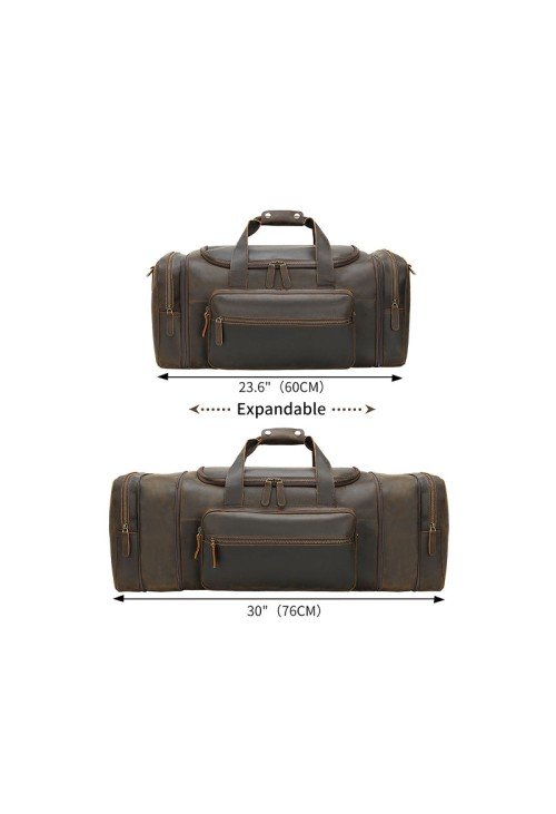TB17-6-500x731-1 Distressed textured leather large travel bag