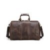 Luxurious brown leather large travel bag