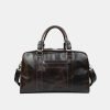Oil-waxed leather large-capacity travel bag