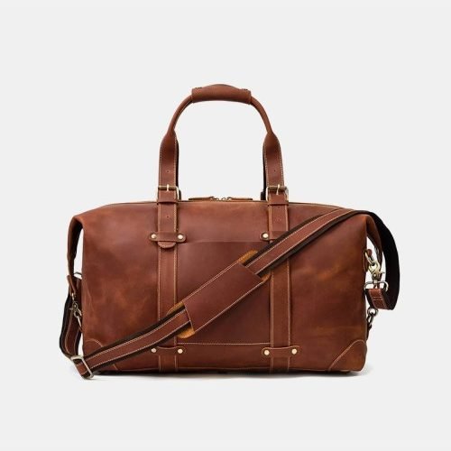 Elegant waterproof leather large-capacity travel bag