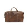 Large capacity durable leather travel bag