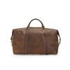 Large capacity durable leather travel bag