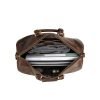 Dark brown durable leather travel bag
