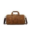 Portable water-resistant leather travel bag