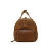 Portable water-resistant leather travel bag