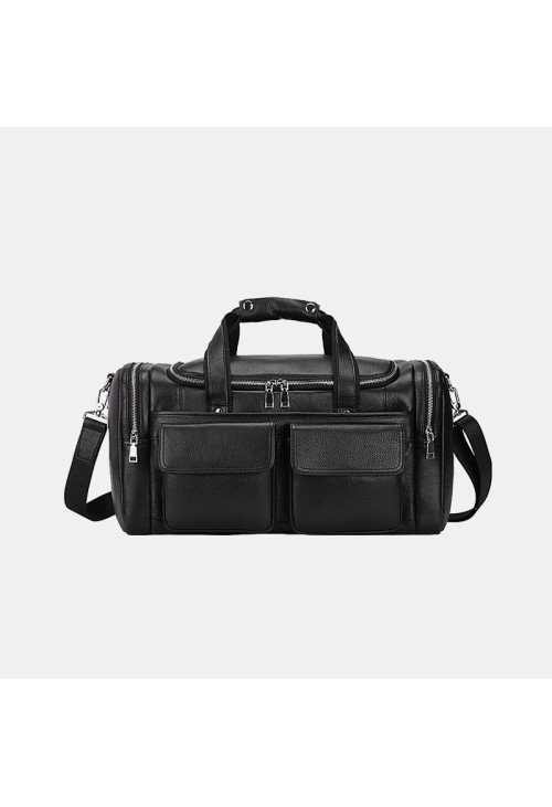 TB26-1-500x731-1 New fashionable black soft leather travel bag
