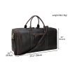 Durable large capacity genuine leather travel bag