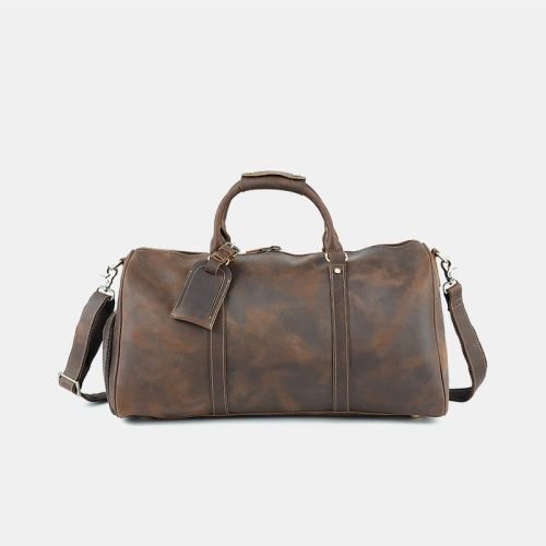 Retro spacious practical leather travel bag