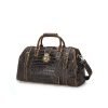 Crocodile pattern luxury large leather travel bag
