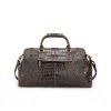 Crocodile pattern luxury large leather travel bag