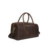 High-grade brown large-capacity leather travel bag
