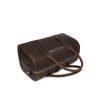 High-grade brown large-capacity leather travel bag