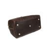 High-grade brown large-capacity leather travel bag